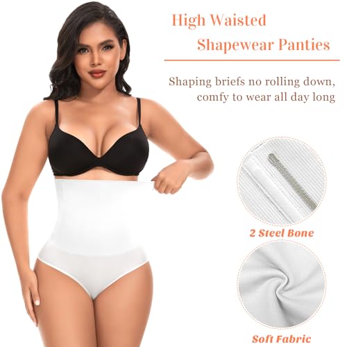 Image of Werena Tummy Control Shapewear for Women High Waisted Body Shaper Panties Slimming Girdle Shaping Briefs