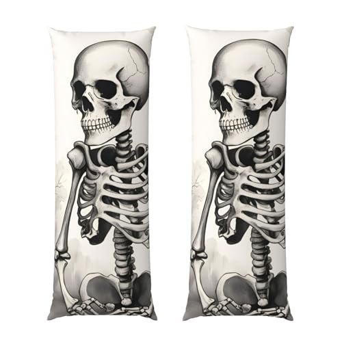 Housse de coussin de corps squelette pour grand lit et canapé