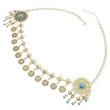 VALICLUD Vintage Boho Kopfschmuck Damen mit Quasten Haarschmuck Kettenschmuck für Festivals Hochzeit Braut