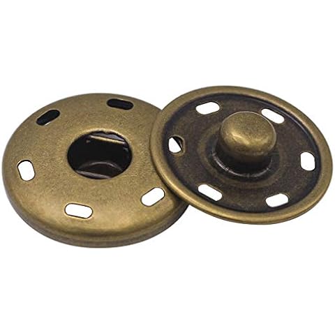 10 Sets of Rust Proof Brass Snap Buttons Cover