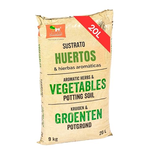 La Plaine Chassart - Sustrato para Huertos 20L - Ideal para Huertos Urbanos y Jardines Pequeños