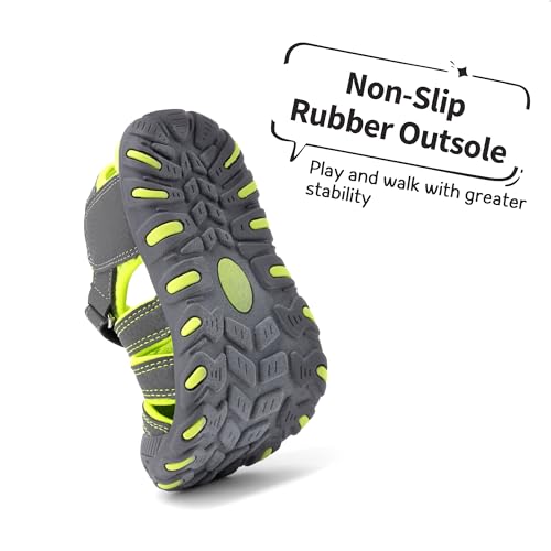 Image of DREAM PAIRS Boys Girls Closed-Toe Outdoor Summer Water Sport Sandals for Toddler /Little /Big Kid