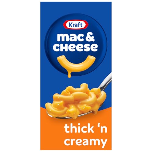 Kraft Mac and Cheese, 1 Box, for Easy Dinner or Dinner Sides, Thick 'n Creamy, No Artificial Flavors, Preservatives or Dyes, 7.25 oz