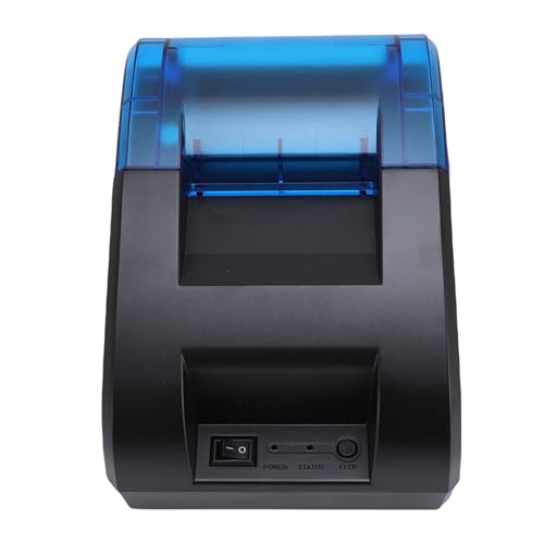 Topiky Imprimante de Reçus POS, Imprimante Thermique Bluetooth 58 Mm, Mini-imprimante de Poche Portable sans Fil pour Tickets de Caisse, Caisse Enregistreuse...