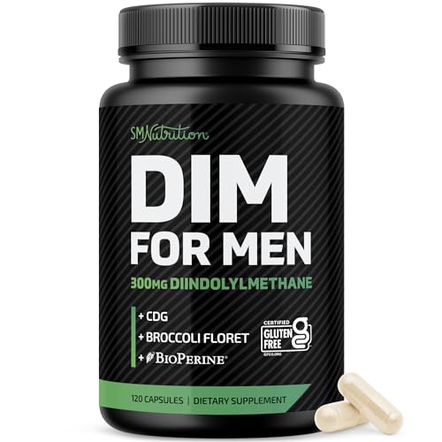 DIM Supplement for Men 300mg | Estrogen Blocker & Aromatase Inhibitor | Extra Strength Men’s...