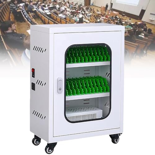 Rechargeable Cell Phone Storage Locker with 12-60 Slots, Mobile Charging Station on Wheels, USB Charging Cart for School Classrooms, Offices & Events