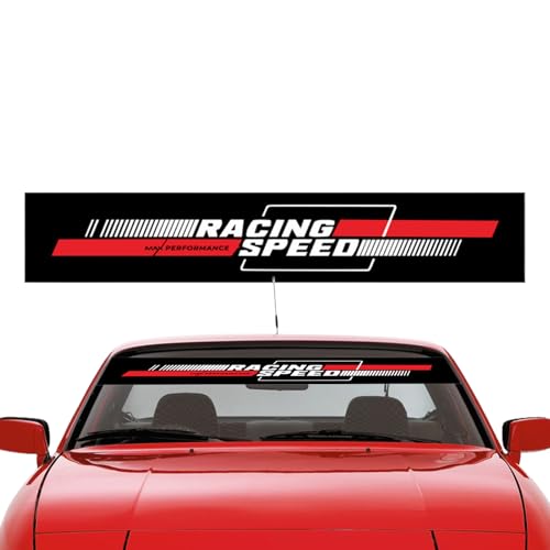 Bildekal - vindruta banner för bil | självhäftande väderbeständig bilremsa solskydd stil klistermärke för män, kvinnor, bil, lastbil, fordon väg eller utomhuskörning