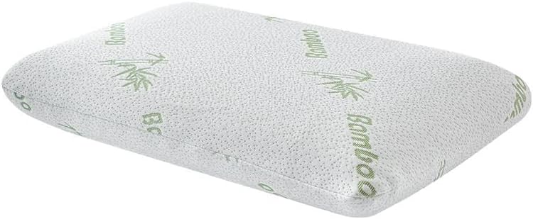 Flat Memory Foam Pillow with Cover – Thin, Slim, Orthopedic Cervical Pillow for Neck Support, Hypoallergenic, Cooling, Contour Low Profile Ergonomic Anti-Snore Sleeping Pillow