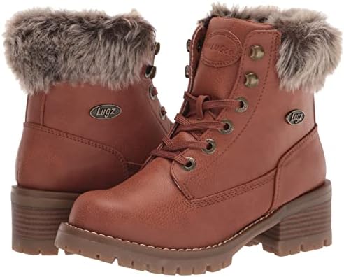 Lugz Women's Flirt Hi Faux Fur Fashion Boot, Rust/Gum, 7.5 | Image 6