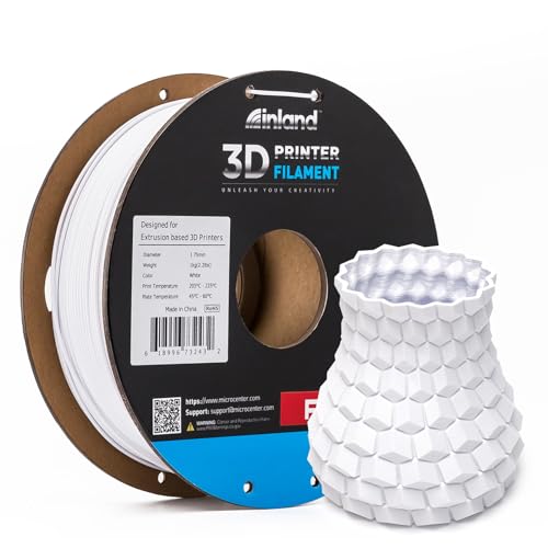 Image of INLAND Micro Center PLA+ 3D Printing Filament 1.75mm - PLA Pro Dimensional Accuracy + /- 0.03 mm - 1kg Cardboard Spool (2.2 lbs) (2 Pack Black & White, 1.75mm)