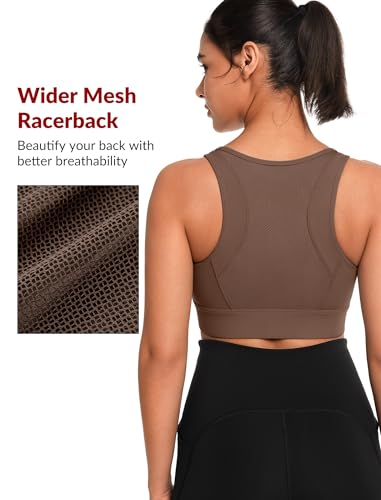 Image of Yvette Front Closure High Impact Sports Bra for Women | Cup Sizes A to DDD Up to 5XL, Sewn in Pads, No Underwire, Breathable Fabric Moisture-Wicking, Easy on and off, Full Coverage