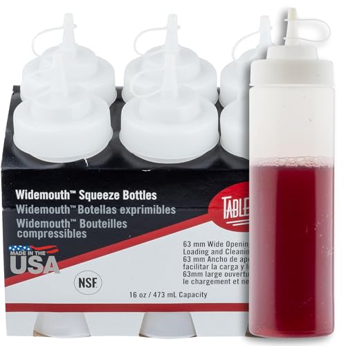 Botella de plástico para condimentos y salsas con boca ancha de 63 mm Tablecraft 2