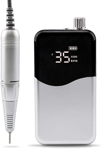 BAZPUR MART® Powerful Cordless Nail Drill for Manicures &amp; Pedicures - 35000 RPM Rechargeable Wireless Electric Nail File