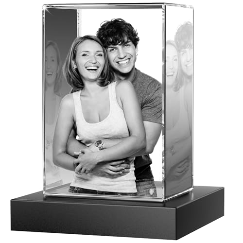 C.light 3D Crystal Photo Personalized Portrait Engraved Picture Gift