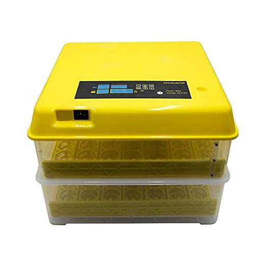 Egg Incubator, 80W Digital Fully Automatic Egg Incubator, 48/56/96/112 Eggs Poultry Hatcher ​for Chicken Ducks Goose Birds Quails, with Automatic Egg Turner, Humidity Temperature Control (112-Eggs)
