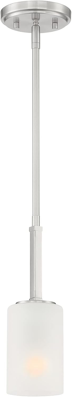 DESIGNERS FOUNTAIN Carmine Pendant Light, 12.25 Inch Hanging Ceiling Fixture for Kitchen Island and Dining Room, Brushed Nickel, D239M-4P-BN
