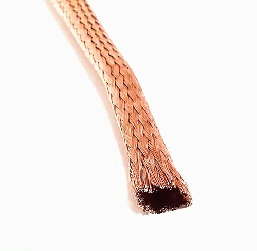 AC/DC WIRE AND SUPPLY Bare Copper Tubular Braid Ground Strap Grounding 1/2