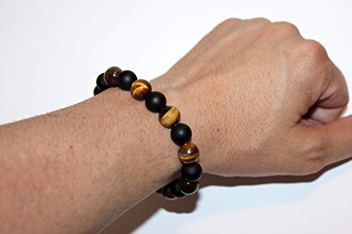 Handmade Black Onyx And Tiger's Eye Bracelet (7) #TOP2