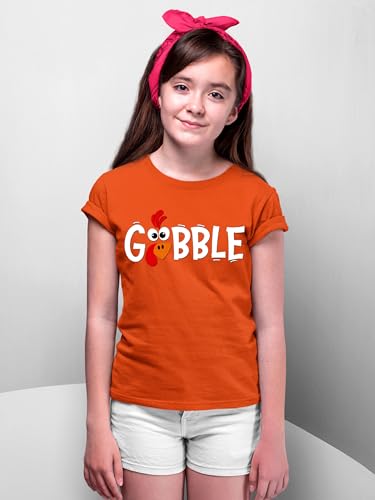Gobble Thanksgiving Shirts for Youth Dinner Funny Turkey Face Kids Tshirts3