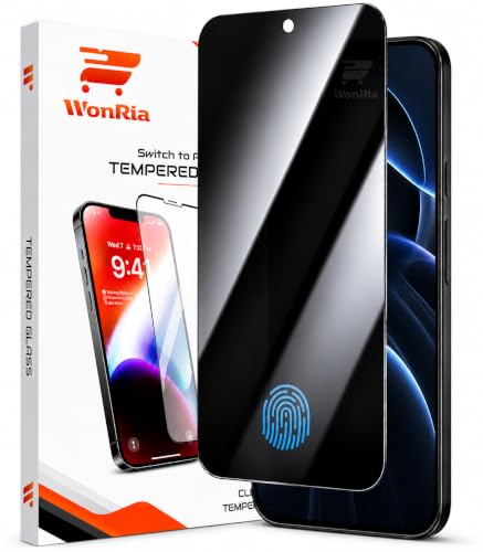 Image of WonRia Pack 1- Privacy Tempered Guard for Pixel 11 | Pixel 11 Pro 5G | Ultrasonic FingerPrint Unlock | 9H Screen Guard Protector | Anti-Spy | Case Friendly - Installation Kit
