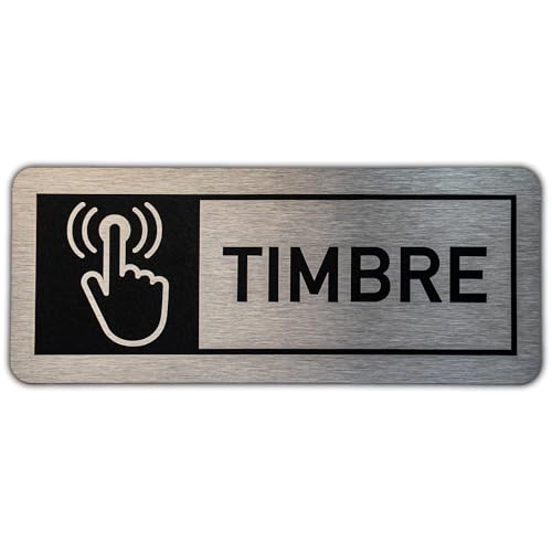 La mejor comparación de Señales de puerta del mes. 48 SECOSA - Señalamiento de Acero Inoxidable Premium para Puertas y Paredes 17x7 cm - Letrero Elegante para Oficina, Negocio o Casa - Acabado Mate - Incluye Cinta Doble Cara (Timbre)