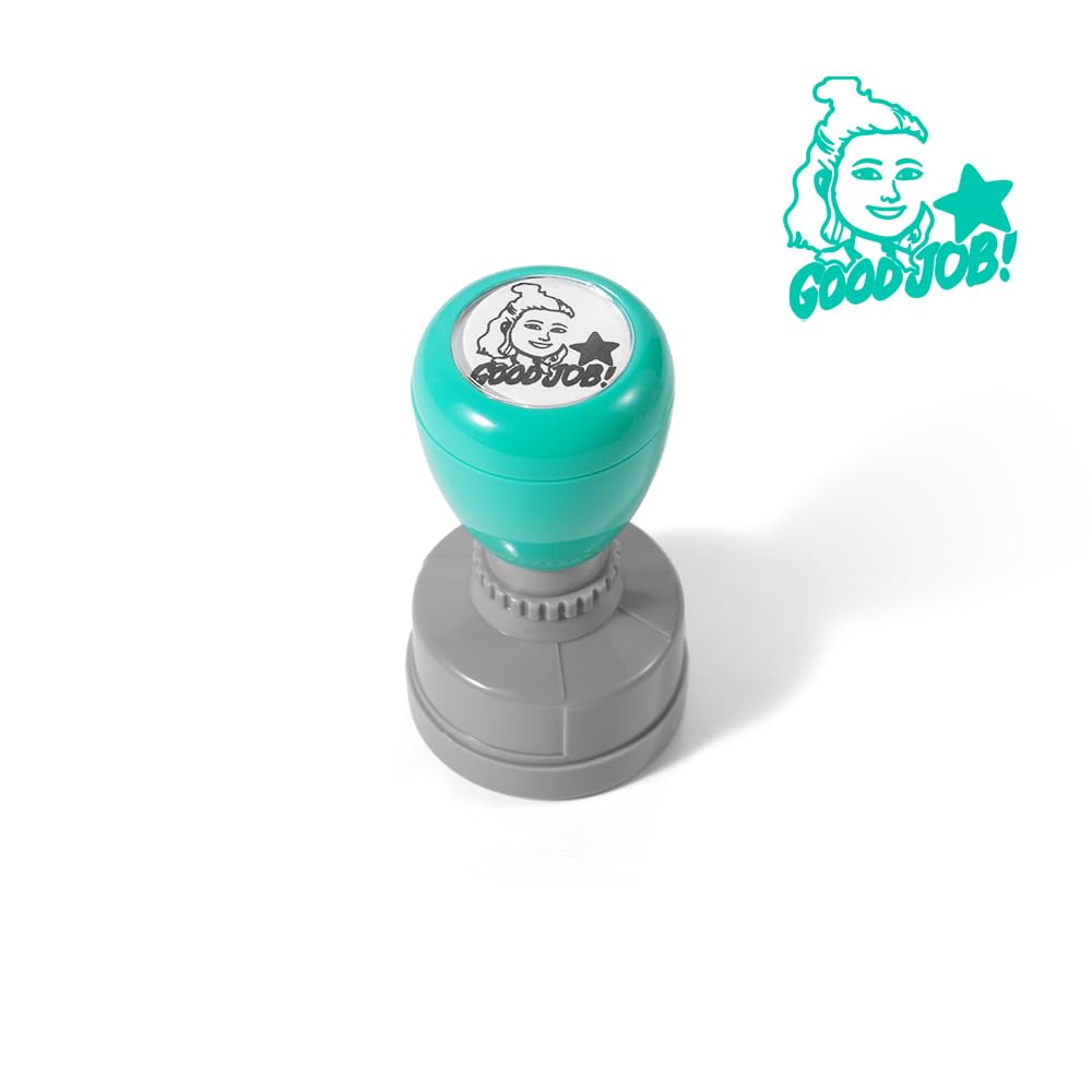 Custom Portrait Teacher Self-Inking Stamps, 7 Colours, Personalized Bitmoji Design with Text Gift for Teachers