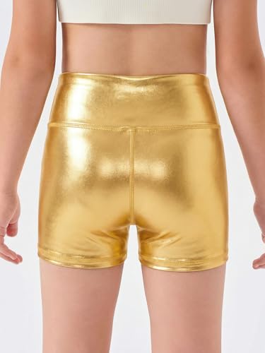 Image of Haloumoning Girls Athletic Shorts Kids High Waisted Yoga Dance Biker Shorts Comfy Gymnastics Shorts 5-14Y