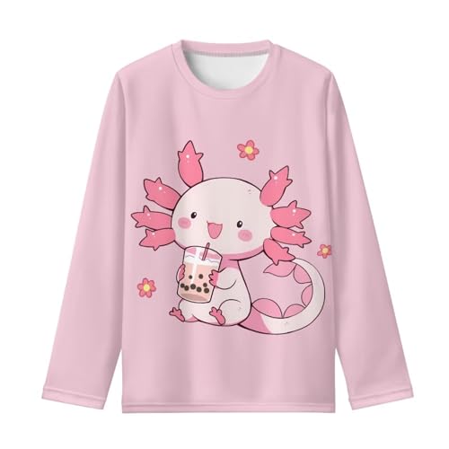 Girls Long Sleeve T Shirt Cute Cartoon Crewneck Shirt for Kids 3-16Y Fall Winter Clothes3