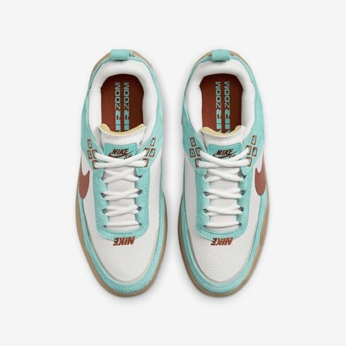 Nike SB Day One Big Kids' Skate Shoes (FN4210-301, Green Frost/Phantom/Gum Light Brown/Dark Russet) Size 74