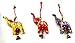 Rastogi Handicrafts Elephant Bell Hanging Layer Set of 6 Home Christmas Hanging Party Decorative Ornaments Multi Colored Indian Traditional (Mix)