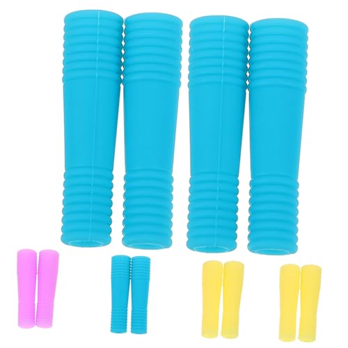 Didiseaon Practical Cuticle Scissor Handle 6 Pack Nail Scissors Protector Non Silicone Random Color