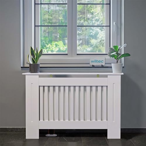Cache-radiateur blanc 78 cm tablette étagère console protège-chauffage - 3