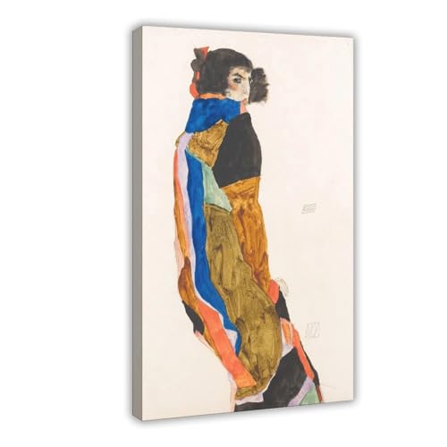 Tableau Egon Schiele Moa déco murale salon et bureau grand format 61x91 cm