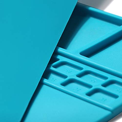 Mat Repair Heat Resistant 932°Soldering Mat Silicone Work Mat For Repairing Electronics Mat Workbench Pad Board for Soldering for Repairing Work,BGA Repair Station (Dark Blue)