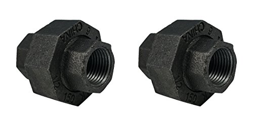 Ldr Pipe Décor Industrial Steel Grey 1/2-Inch Union Fittings (2-Pack) #TOP10