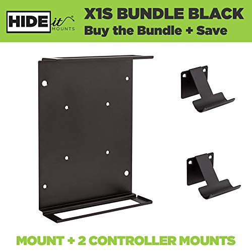 image for HIDEit Mounts X1S Black Bundle, Wall Mount for Xbox One S and Two Cont