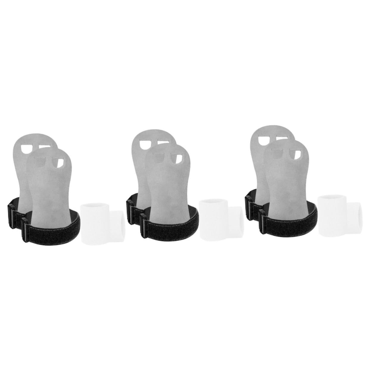 Yardwe 3sets Fitness Gymnastics Grips and Wristbands Wear-Resistant Palm Protectors for Weightlifting and Exercise Support for Boy Girl and Youth Non- Design for Enhanced Comfort