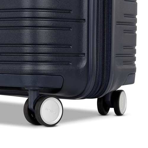 Image of Samsonite Elevation Plus - Medium Hardside Luggage - Scratch Resistant Polypropylene Shell, RightHeight Adjustable Handle, Integrated AirTag Holder, TSA Lock, WetPak Compartment - Midnight Blue