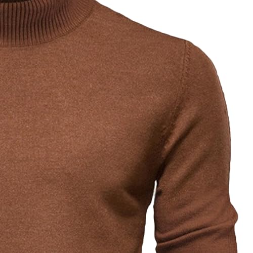 Mens Slim Fit Casual Sweater Winter Warm Long Sleeve Knitted Tops Ribbed Edge Comfortable Soft Pullover4