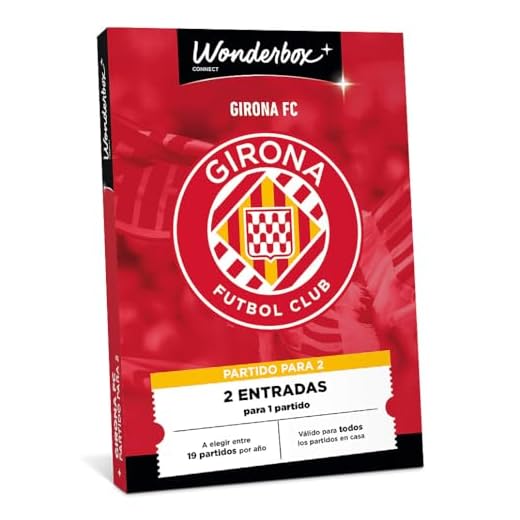 Tick&Box - Caja Regalo - Girona FC - 2 entradas para 1 Partido en Montilivi a Elegir Entre 19 Partidos al año - Idea Regalo Original Supporters