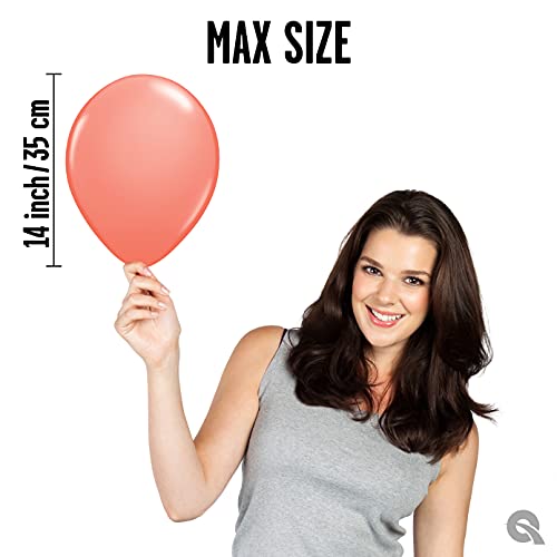 Image of Qualatex 24284 Coral Latex Balloons, 11 inch, Coral, Pack of 100