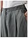 GORGLITTER Men's Baggy Casual Pleated Striped Dress Pants 2025 Wide Leg Trousers with Pockets Dark Grey Medium