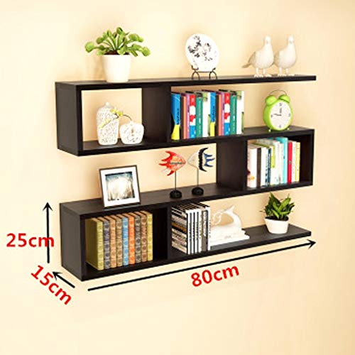 Étagère murale bois massif étagères de rangement déco maison