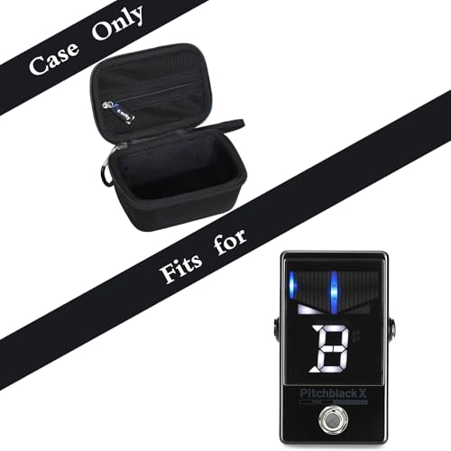 Case for Korg Pitchblack X Chromatic Guitar Pedal Tuner w/Four Display Modes and High Visibility Display (PBX) - Hard Travel Carrying Storage Bag (Black)