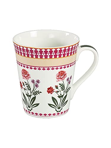 Image of India Circus Fine Ceramic Milk Mugs Set of 2-350 ml Each - Elegant Design for Home and Kitchen and Can be Gifted to Your Loved Ones On Any Occassion, Multicolor, Medium (IC-MM2-CC10)