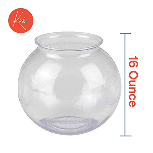 Kicko Plastic Ivy Bowls - 6 Pack Of 16 Oz. Tub - Perfect For Home Decor, Centerpiece, Carnival Game Accessory, Ornament Holder, Party Supplies, Sweet Treats #TOP2