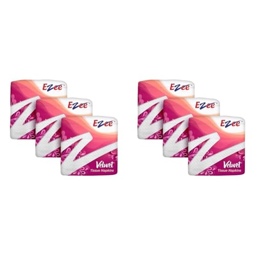 Ezee Velvet Tissue Paper Napkins 300 Pulls | Soft & Absorbent | Pack of 6 x 100 Pulls Each Pack (B0D6YK8ZDK) Amazon Price History, Amazon Price Tracker