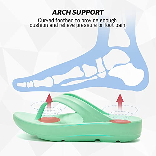 Image of FUNKYMONKEY Women's Comfort Flip Flops with Arch Support - Lightweight EVA Thong Sandals for Walking, Beach, and Daily Wear - Cushioned Footbed & Anti-Slip Sole