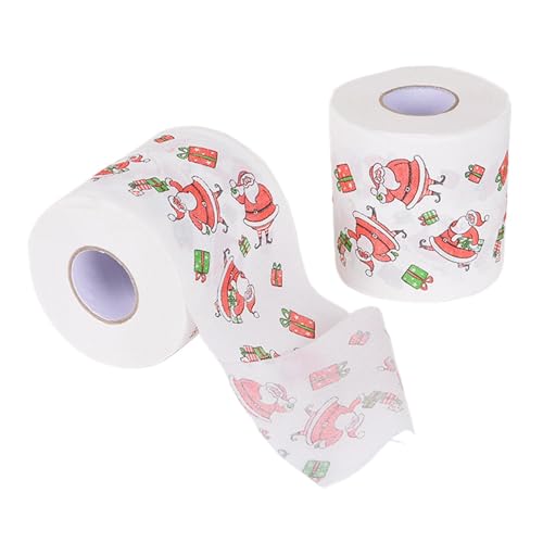 Rollo de papel higiénico de Navidad,papel higiénico de Navidad | Servilletas de impresión de renos navideños,Servilletas de papel Diseño de Navidad, tema de Navidad, suministros para cenas de
