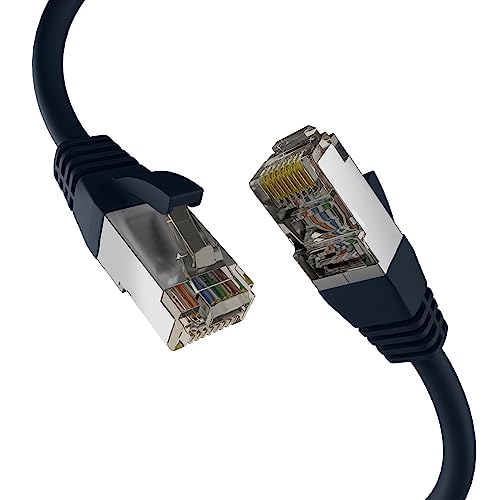 EFB-Elektronik - Câble réseau CAT. 8 jusqu'à 40 Gbit - Câble LAN de 10 m - Câble Ethernet avec protection anti-torsion - Transmission de données et d'alimentation PoE - Connecteur RJ45, blindage S/FTP